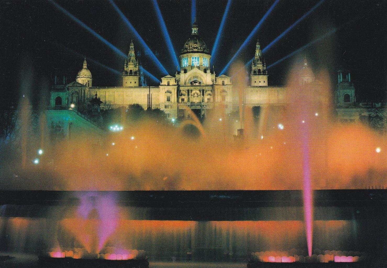POSTAL B11713: BARCELONA: FUENTE LUMINOSA DE MONJUÏC. DIVERSOS ASPECTOS