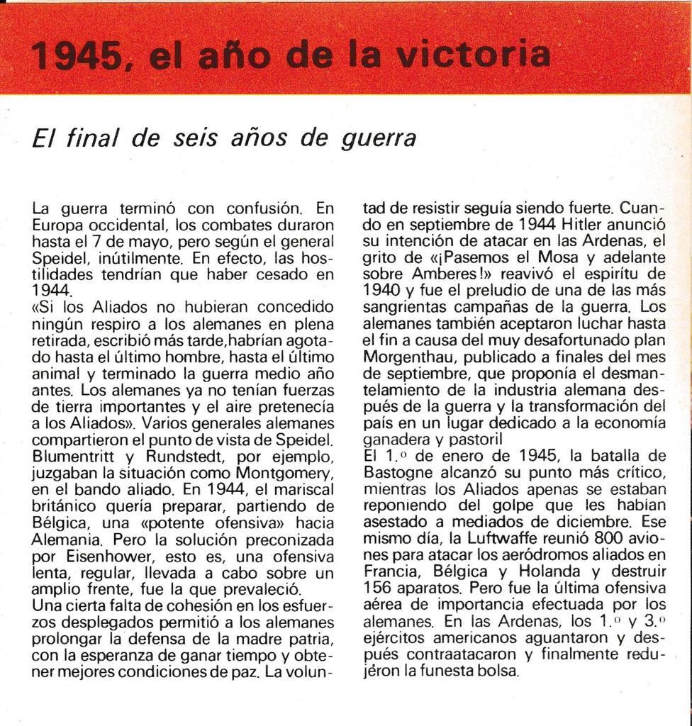 CRONOLOGIA: 1945: EL AÑO DE LA VICTORIA. TRIPTICO