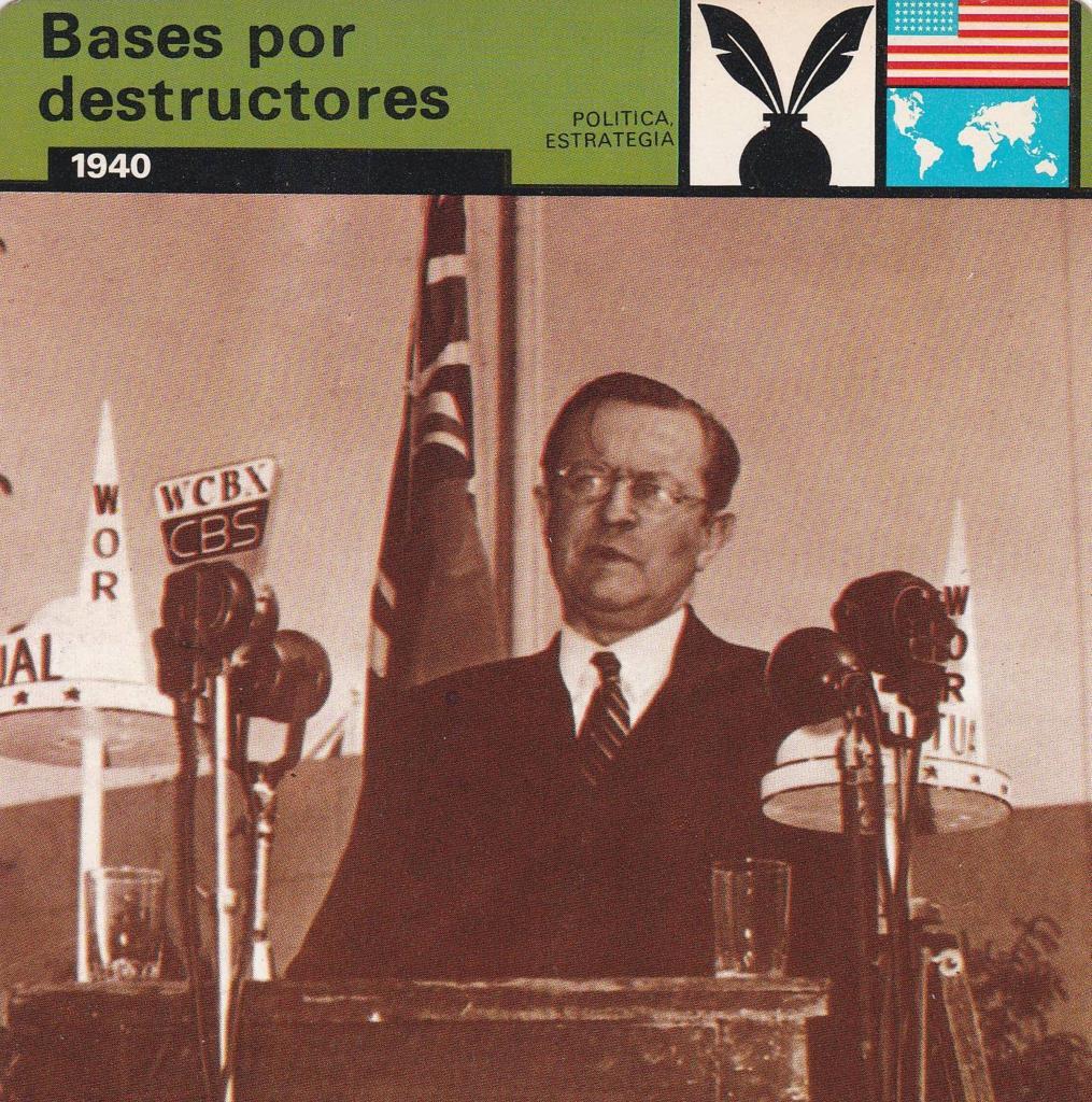 FICHA POLITICA, ESTRATEGIA: BASES POR DESTRUCTORES. 1940