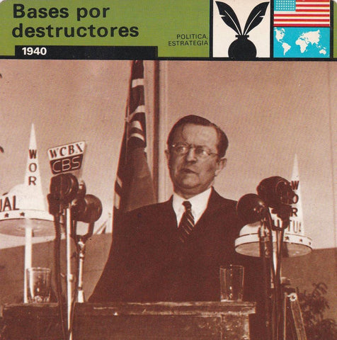 FICHA POLITICA, ESTRATEGIA: BASES POR DESTRUCTORES. 1940