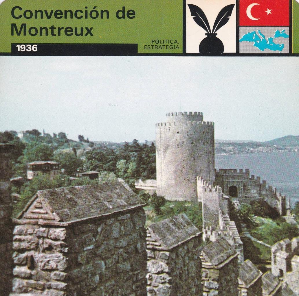 FICHA POLITICA, ESTRATEGIA: CONVENCION DE MONTREUX. 1936