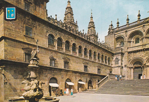 POSTAL B11813: SANTAGO DE COMPOSTELA: PLAZA DE LAS PLATERIAS