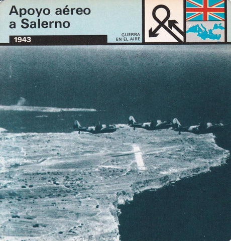 FICHA GUERRA EN EL AIRE: APOYO AEREO A SALERNO. 1943