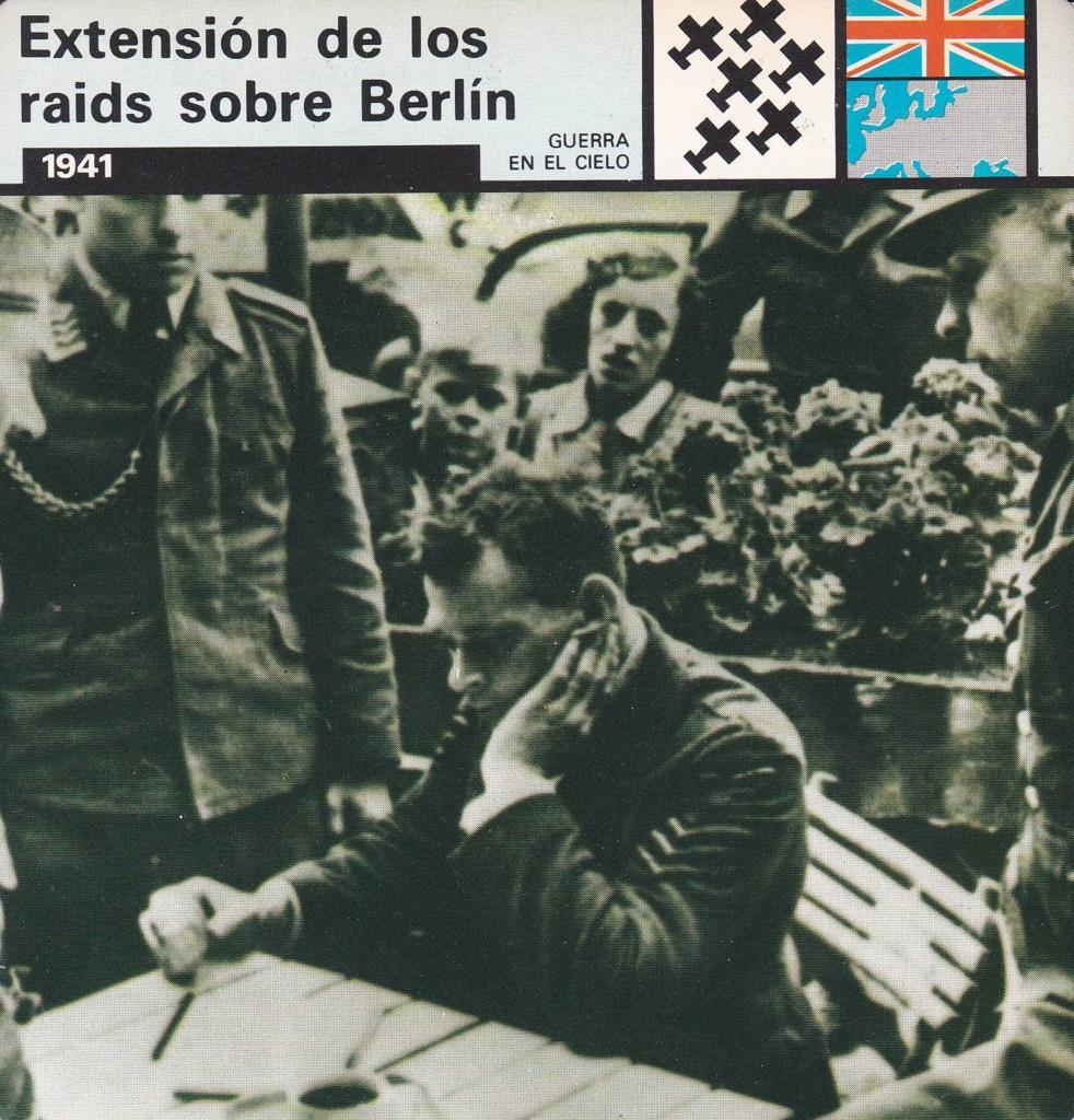 FICHA GUERRA EN EL AIRE: EXTENSION DE LOS RAIDS SOBRE BERLIN. 1941