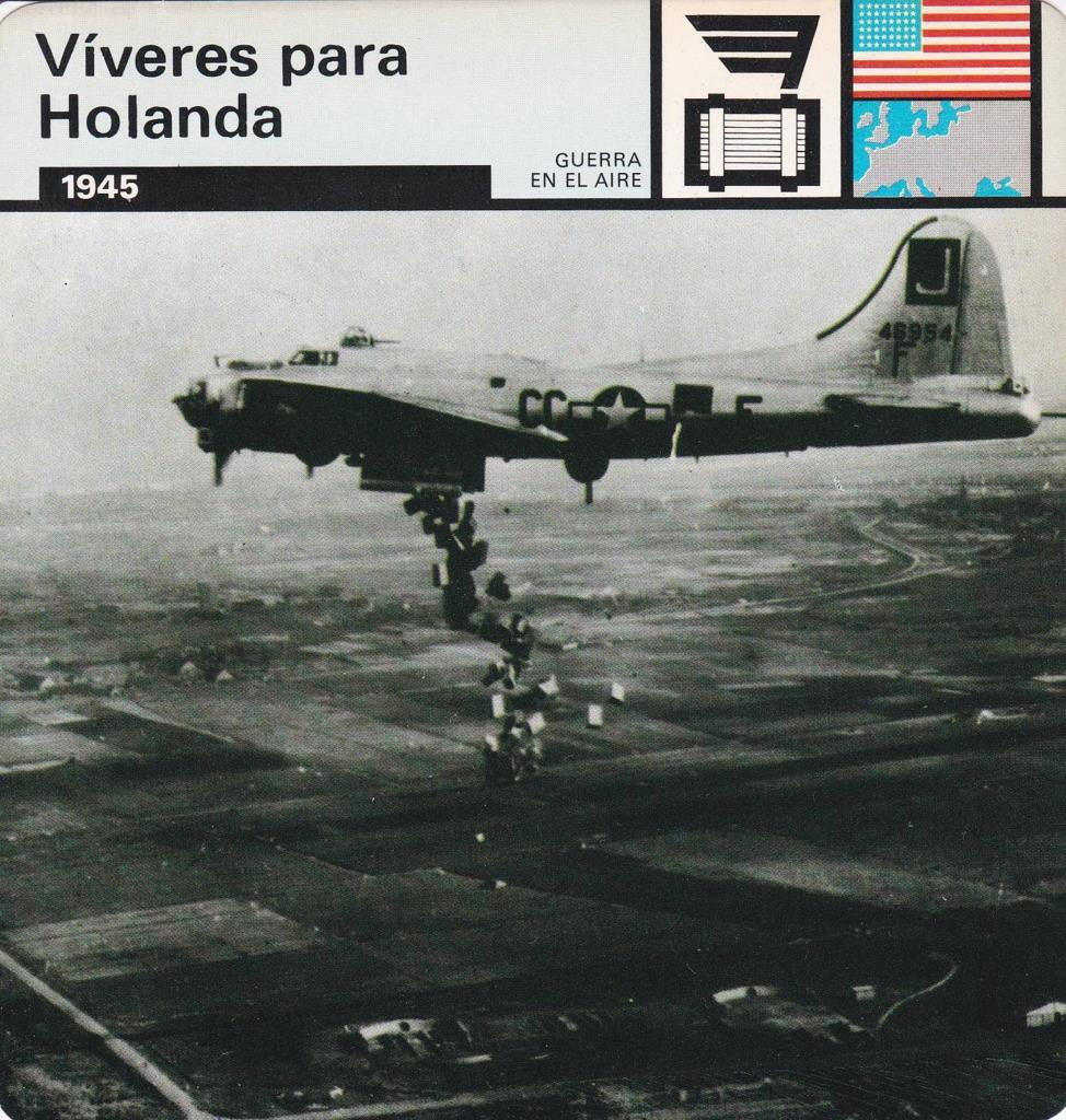 FICHA GUERRA EN EL AIRE: VIVERES PARA HOLANDA. 1945