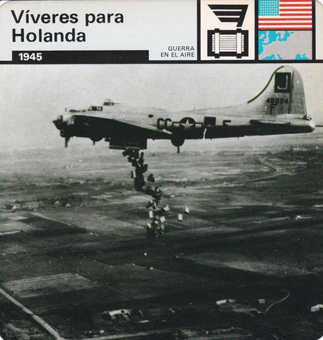 FICHA GUERRA EN EL AIRE: VIVERES PARA HOLANDA. 1945