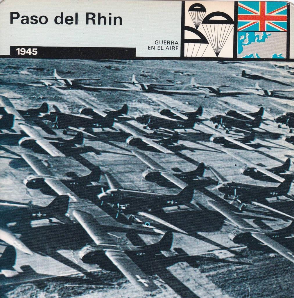 FICHA GUERRA EN EL AIRE: PASO DEL RHIN. 1945