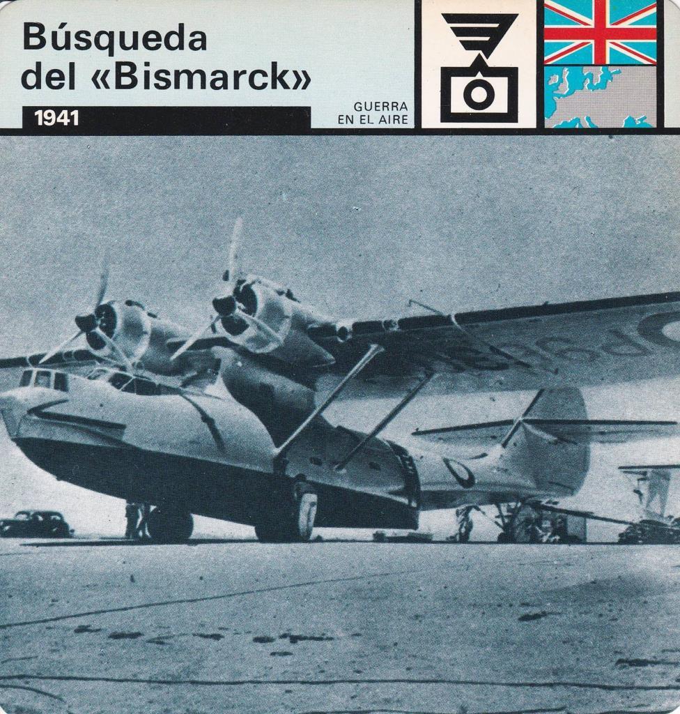 FICHA GUERRA EN EL AIRE: BUSQUEDA DEL "BISMARCK". 1941