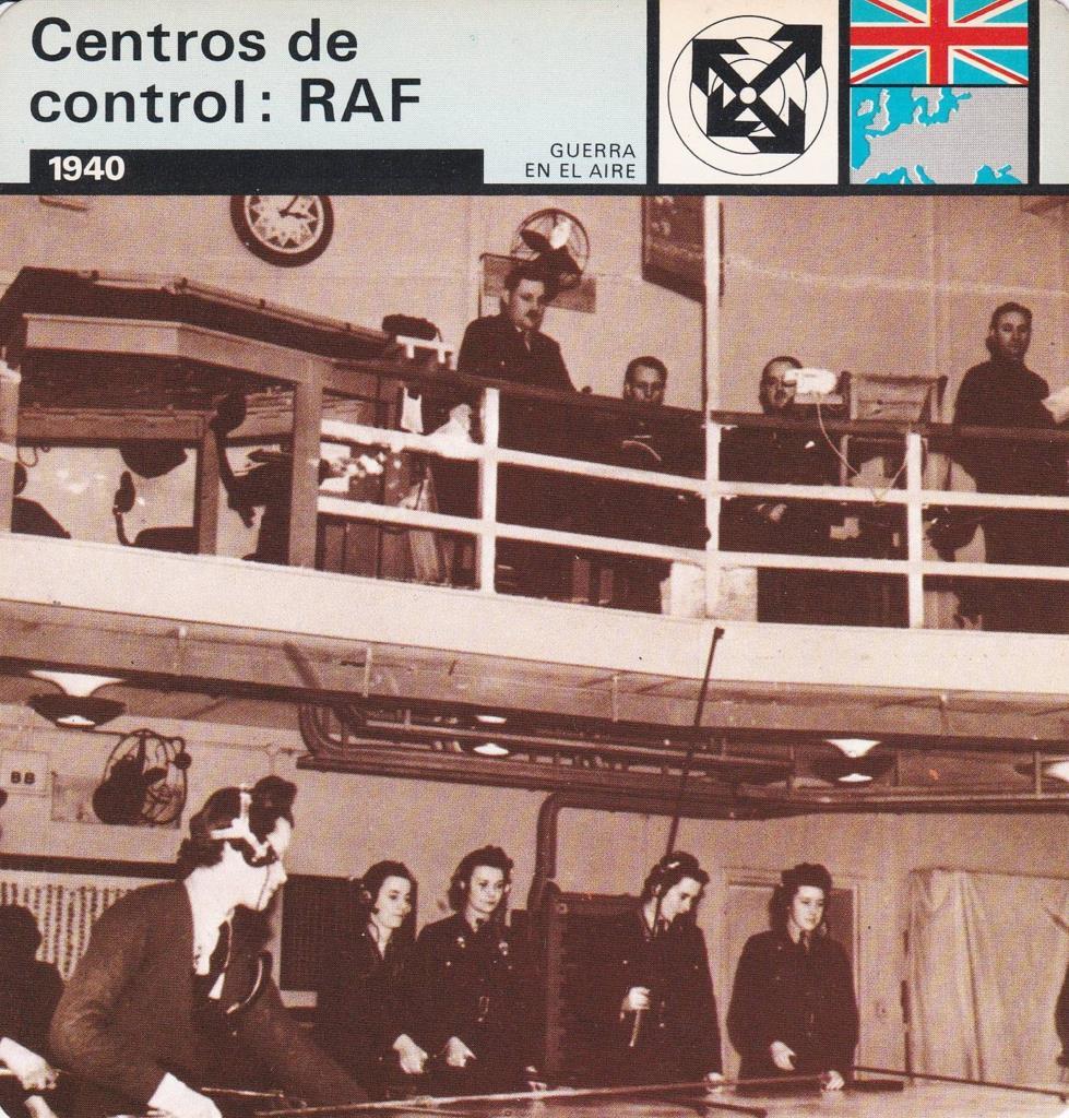 FICHA GUERRA EN EL AIRE: CENTROS DE CONTROL: RAF. 1940