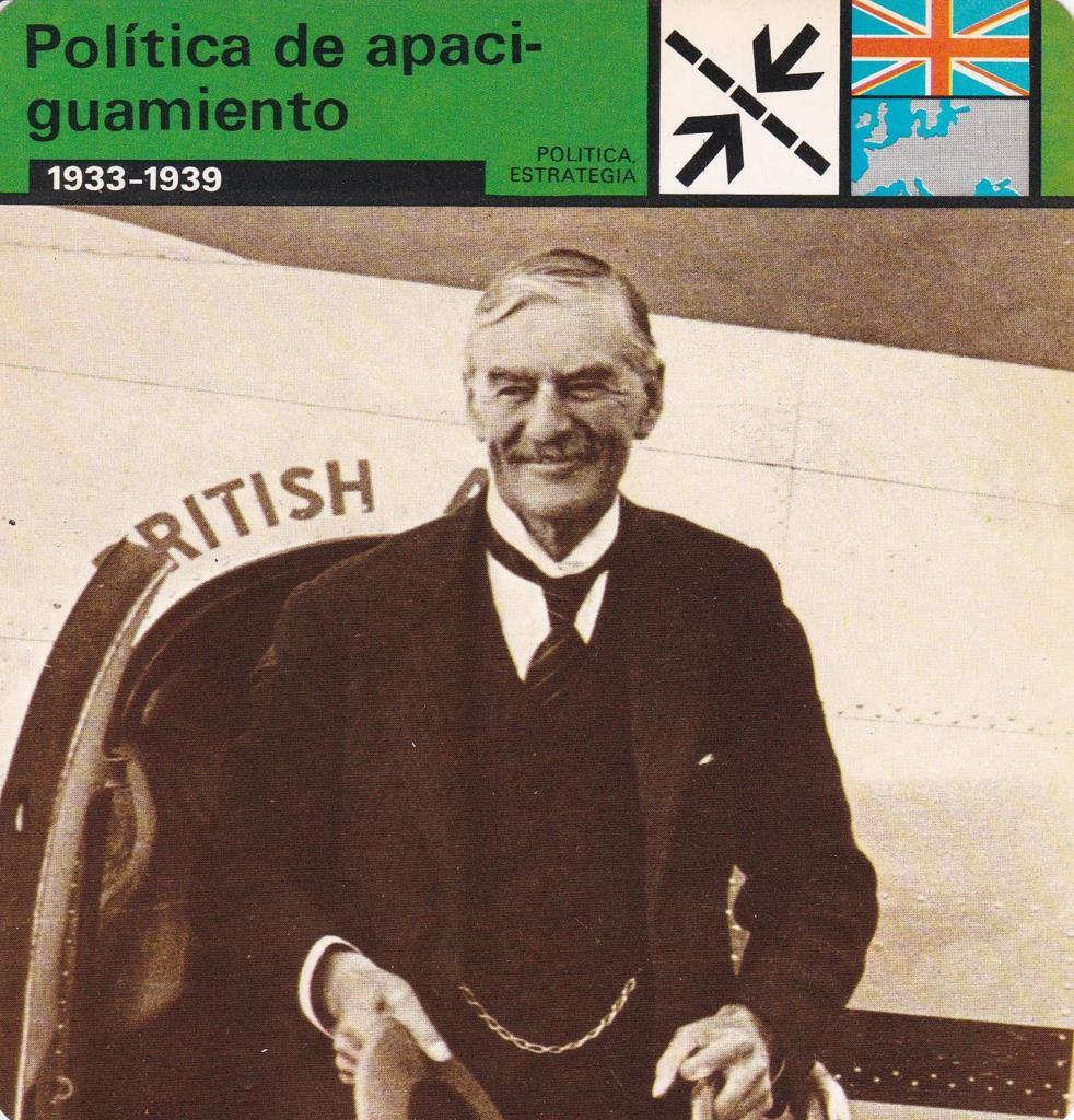 FICHA POLITICA, ESTRATEGIA: POLITICA DE APACIGUAMIENTO. 1933-1939