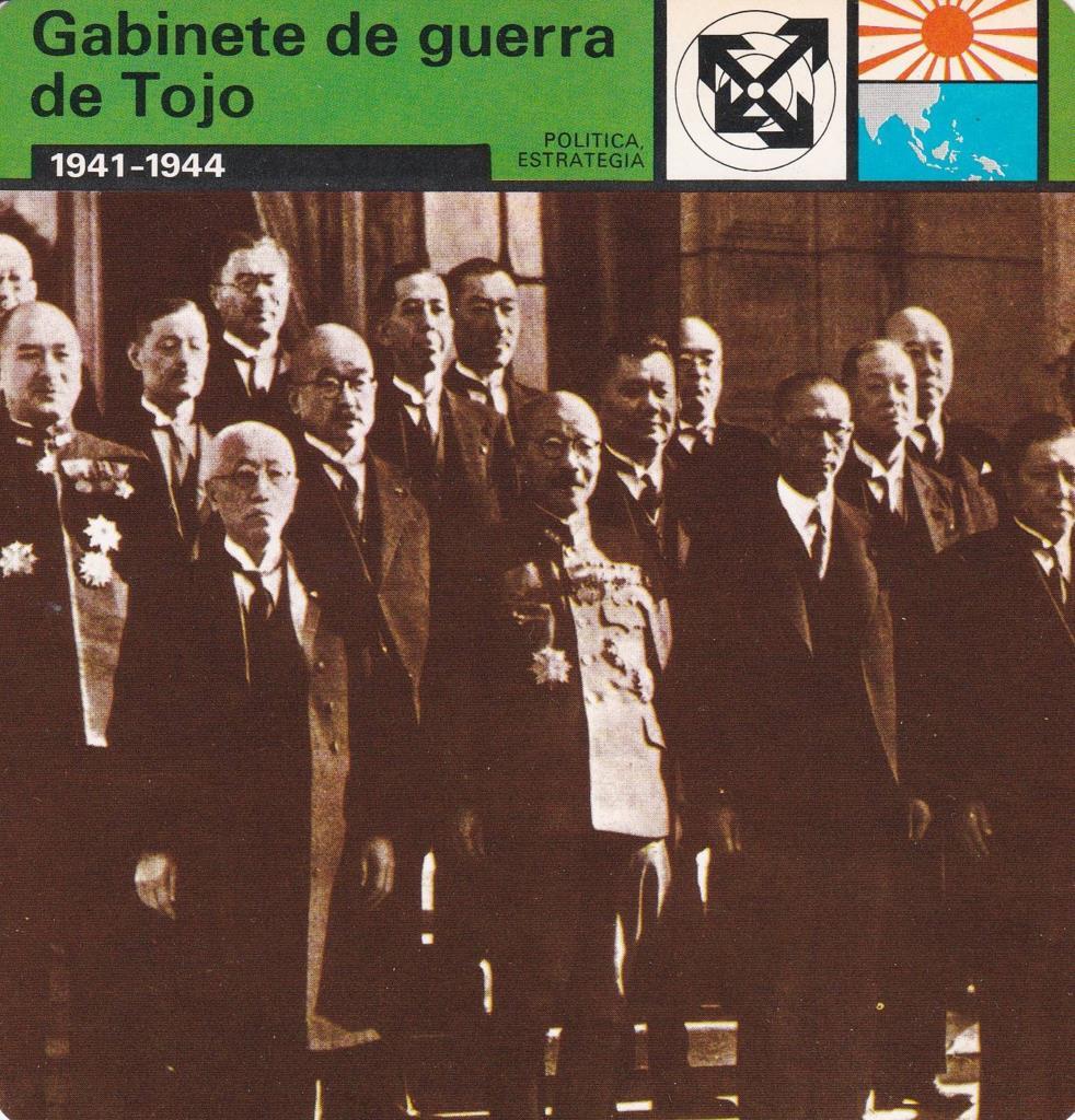 FICHA POLITICA, ESTRATEGIA: GABINETE DE GUERRA DE TOJO. 1941-1944