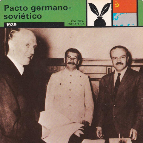 FICHA POLITICA, ESTRATEGIA: PACTO GERMANO SOVIETICO. 1939