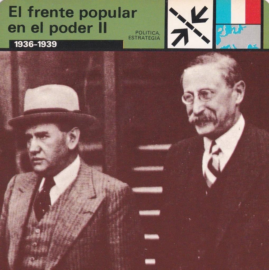 FICHA POLITICA, ESTRATEGIA: EL FRENTE POPULAR EN EL PODER II. 1936-1939