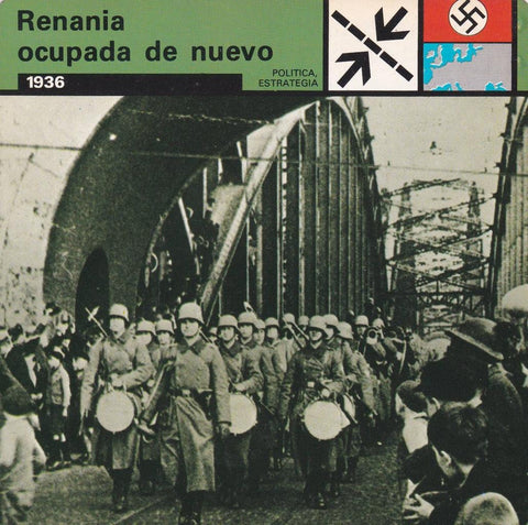 FICHA POLITICA, ESTRATEGIA: RENANIA OCUPADA DE NUEVO. 1936