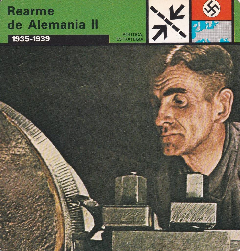 FICHA POLITICA, ESTRATEGIA: REARME DE ALEMANIA II. 1935-1939