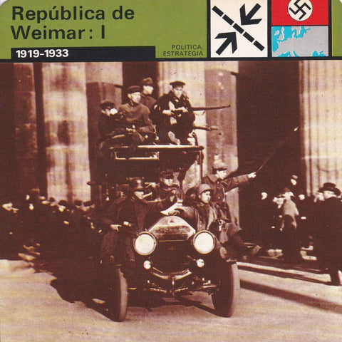 FICHA POLITICA, ESTRATEGIA: REPUBLICA DE WEIMAN: I. 1919-1933