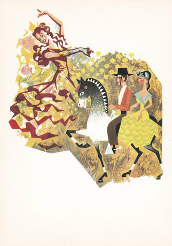 POSTAL B12118: EL BAILE. CARBONCILLO