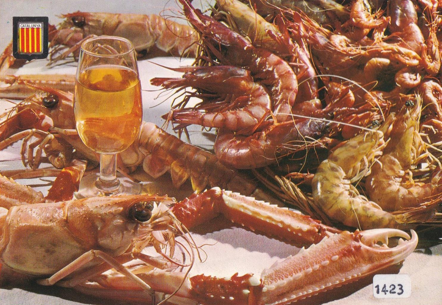 POSTAL B12061: COLECCIÓN PLATOS TIPICOS: PLATOS TIPICOS CATALANES. DIVERSOS ASPECTOS