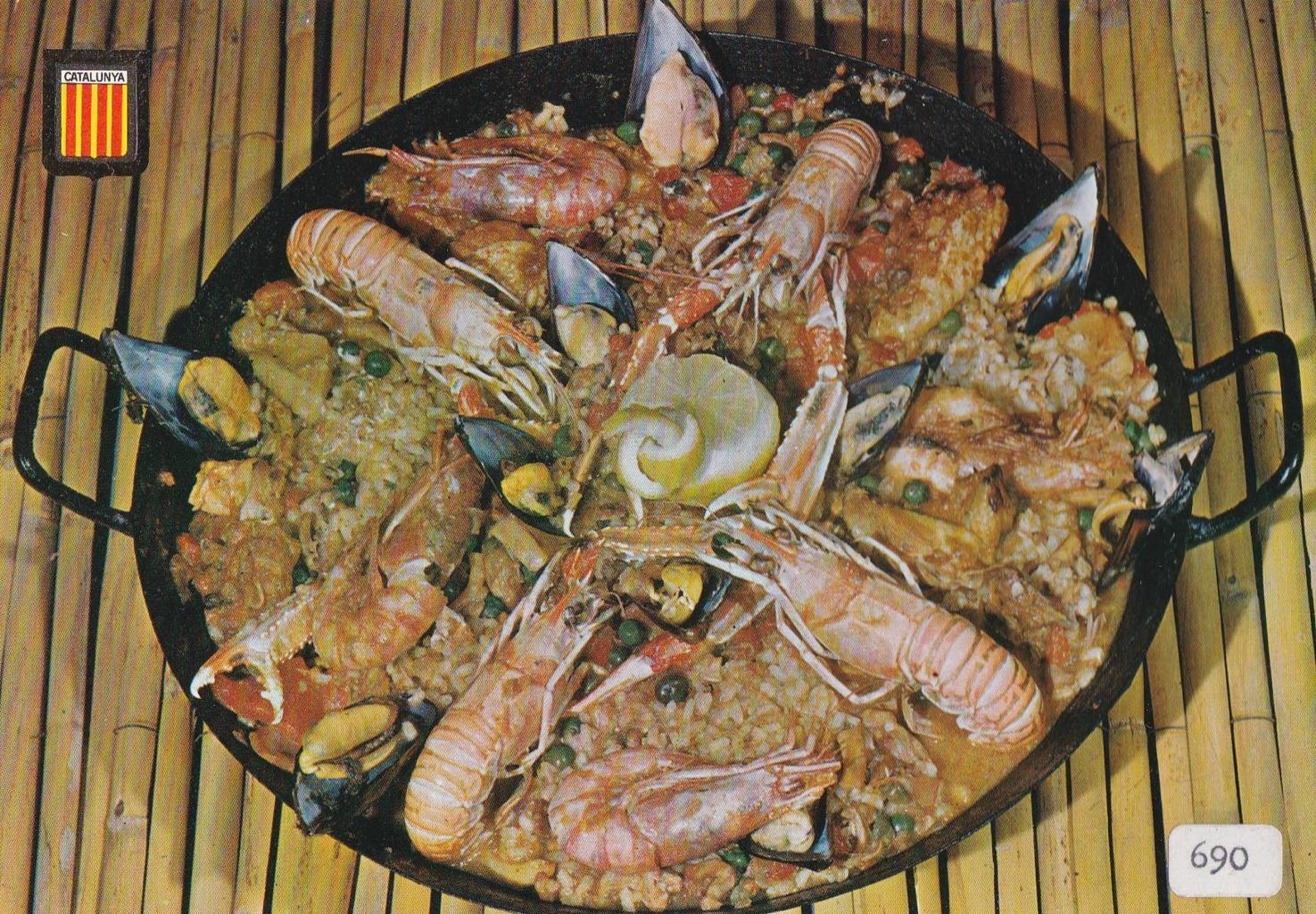 POSTAL B12064: COLECCIÓN PLATOS TIPICOS: PLATOS TIPICOS CATALANES. DIVERSOS ASPECTOS
