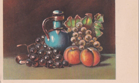 POSTAL B12232: BODEGON DE FRUTAS. DIVERSOS ASPECTOS. PINTURA AL OLEO. ANONIMO