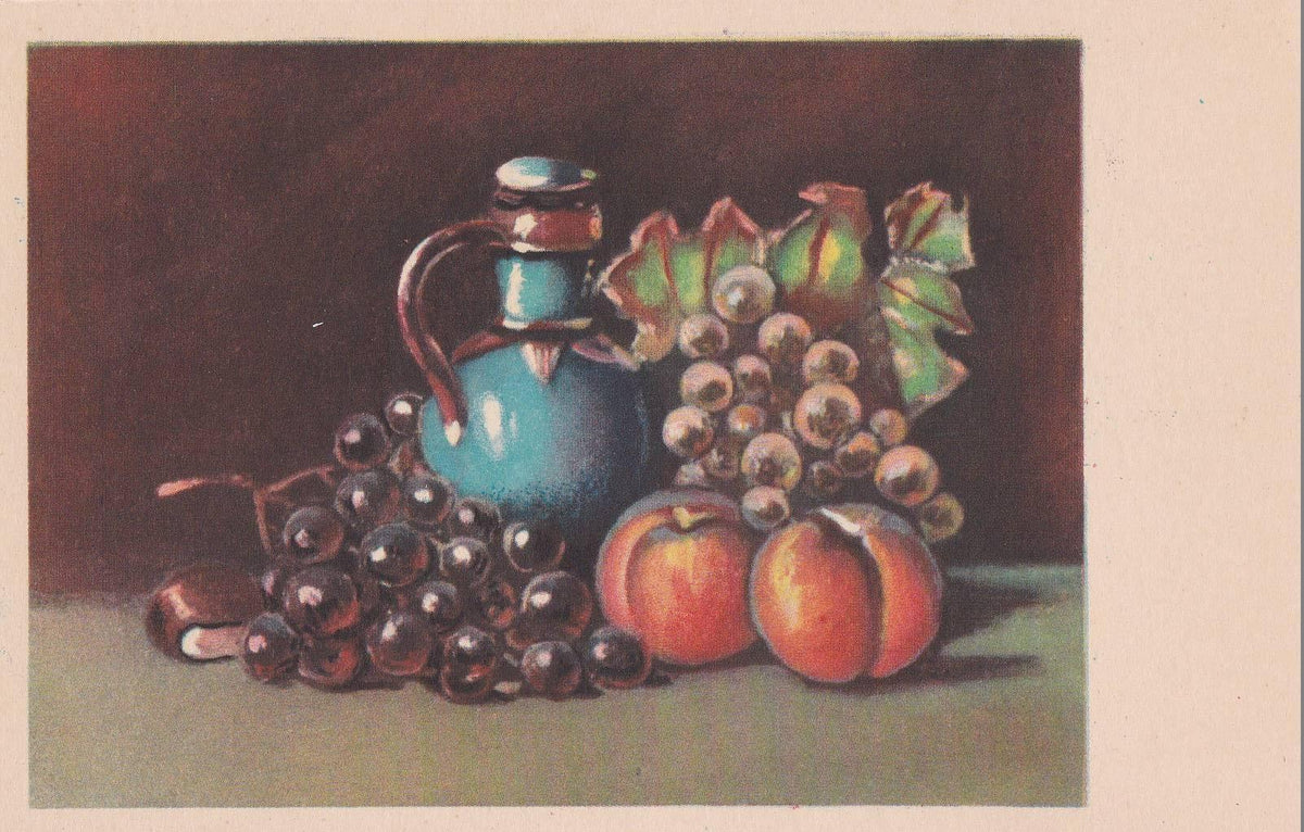 POSTAL B12231: BODEGON DE FRUTAS. DIVERSOS ASPECTOS. PINTURA AL OLEO. ANONIMO
