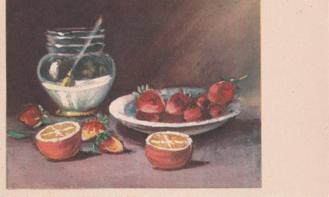 POSTAL B12224: BODEGON DE FRUTAS. DIVERSOS ASPECTOS. PINTURA AL OLEO. ANONIMO