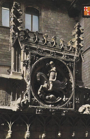 POSTAL B12163: BARCELONA: BARRIO GOTICO. DIVERSOS ASPECTOS
