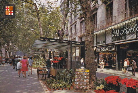 POSTAL B12173: BARCELONA: RAMBLA DE LAS FLORES