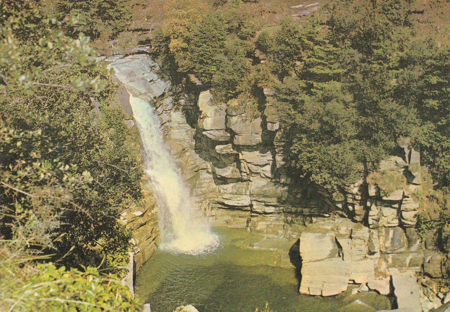 POSTAL B12171: RUPIT: VISTA AEREA CASCADA