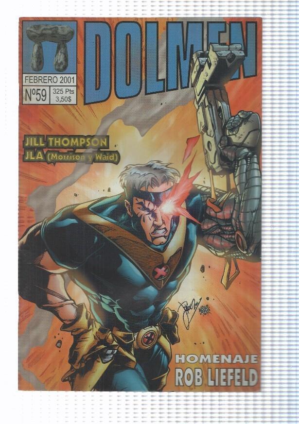 Dolmen: num 59 (feb 2001) año VIII - Homenaje Rob Liefeld, Jill Thompson, JLA (Morrison y Waid)