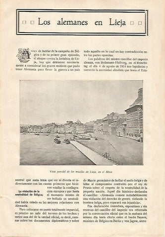 LAMINA 13578: Vista parcial de los muelles de Lieja 