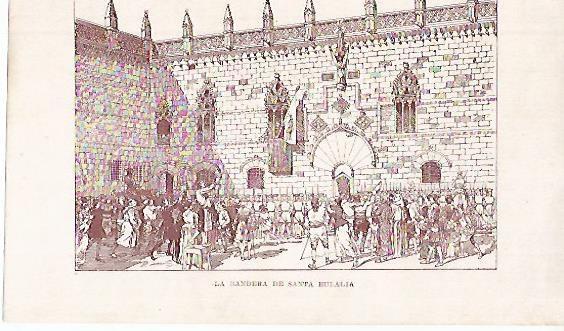 LAMINA 13812: La bandera de Santa Eulalia