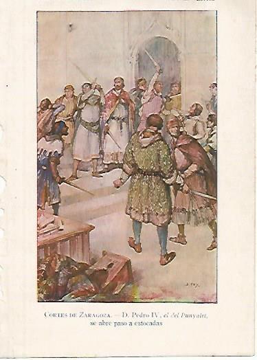 LAMINA 13776: Cortes de Zaragoza con Pedro IV 