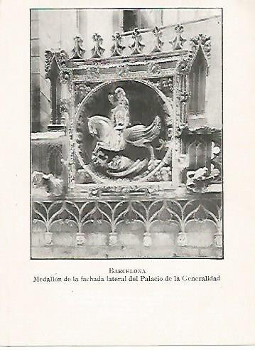 LAMINA 13774: Medallon de la fachada de la Generalitat en Barcelona