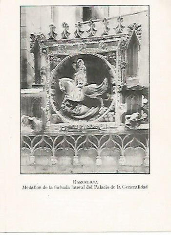 LAMINA 13774: Medallon de la fachada de la Generalitat en Barcelona