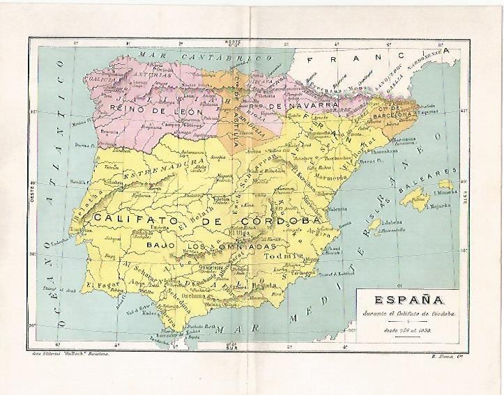 LAMINA 13744: Mapa de España en el Califato de Cordoba