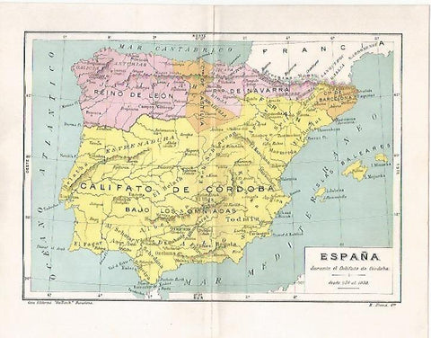 LAMINA 13744: Mapa de España en el Califato de Cordoba