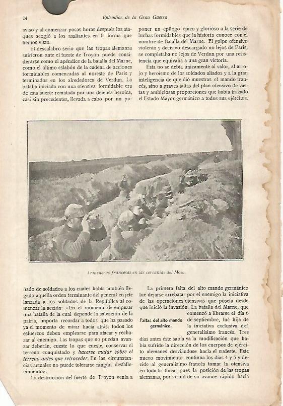 LAMINA 13739: Trincheras francesas cerca del Mosa