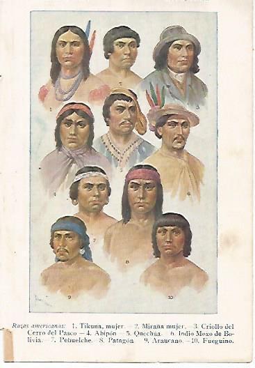 LAMINA 13762:Razas americanas, dibujo de Tusell