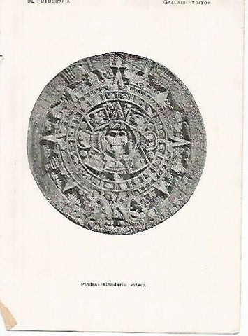 LAMINA 13758: Piedra calendario azteca