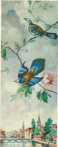 LAMINA 13859: Pajaros con paisajes, numero 112006
