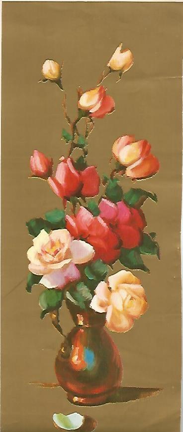 LAMINA 13858: Jarron con flores