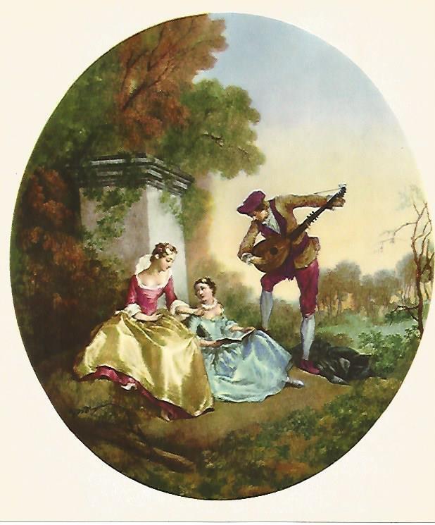 LAMINA 13857: Doncellas y juglar