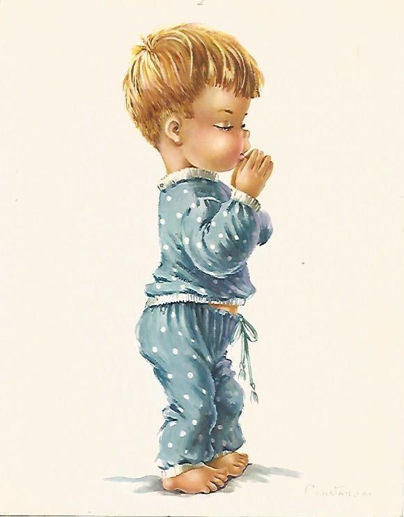 LAMINA 13875: Niño rezando, por Constanza