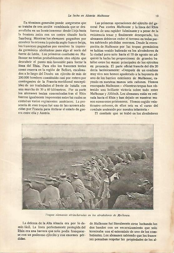 LAMINA 13619: Tropas alemanas en los alrededores de Mulhouse