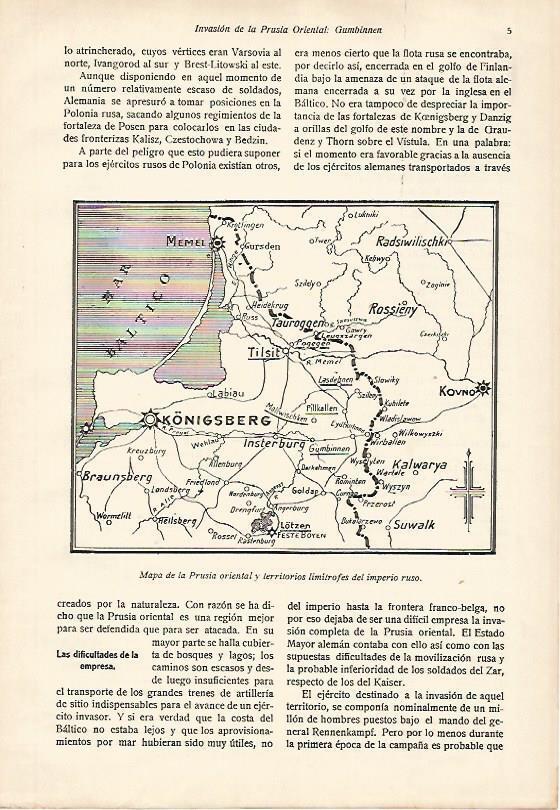 LAMINA 13650: Mapa de la Prusia oriental