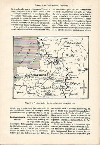 LAMINA 13650: Mapa de la Prusia oriental