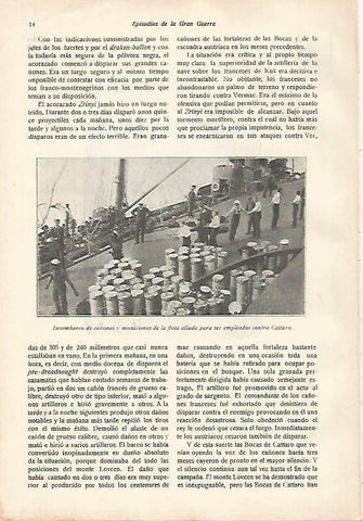 LAMINA 13645: Desembarco de cañones de la flota aliada para emplear contra Cattaro