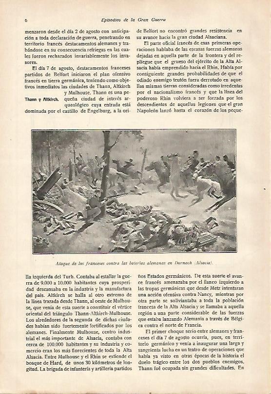LAMINA 13616: Ataque frances contra Alemania en Dornach