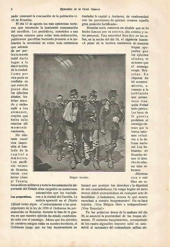 LAMINA 13591:Soldados belgas heridos